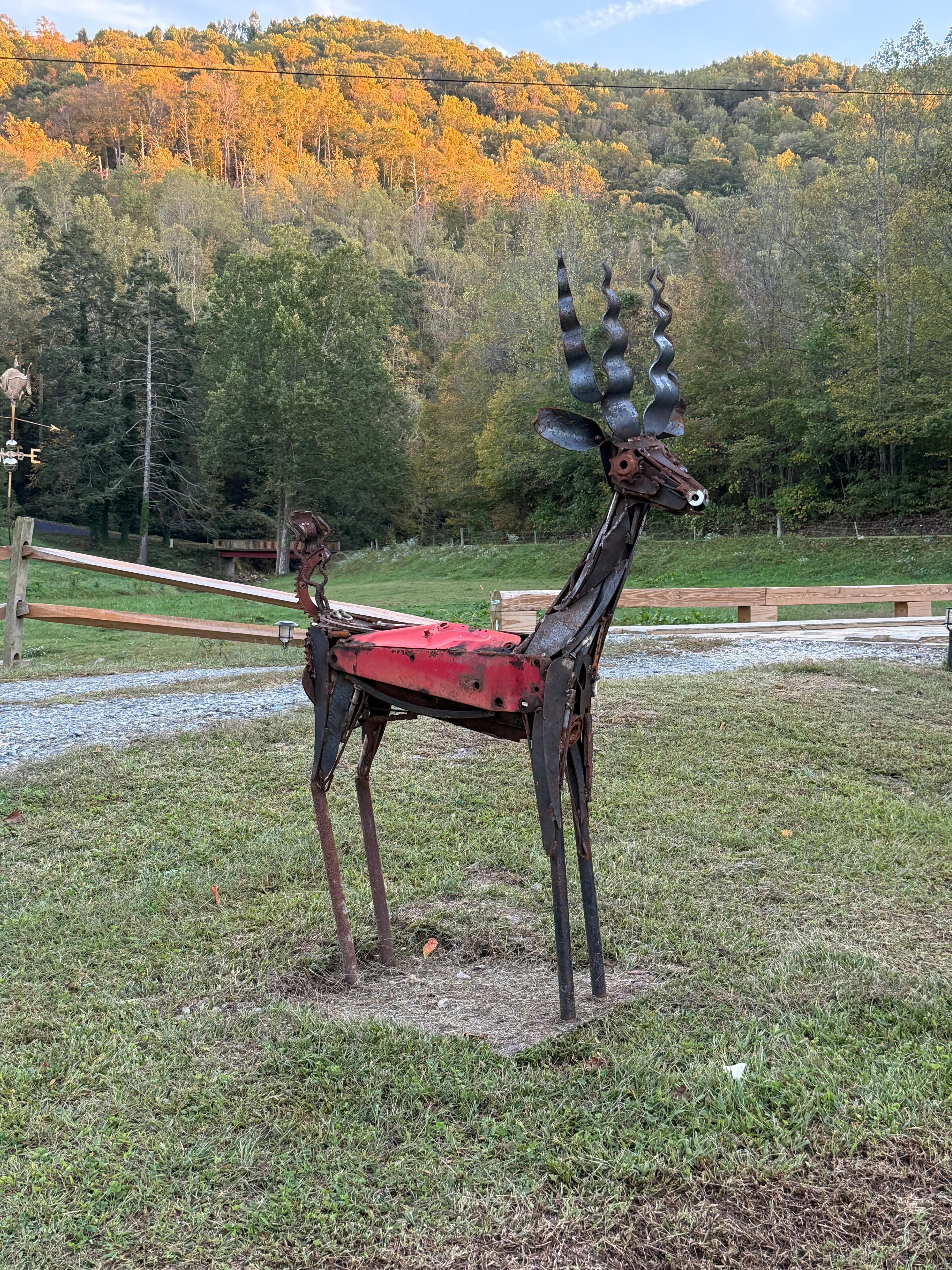 Art work at what my grandson calls the farm park.