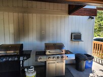 This is the air conditioner to our room. Not a good set up.