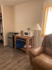 Microwave & fridge