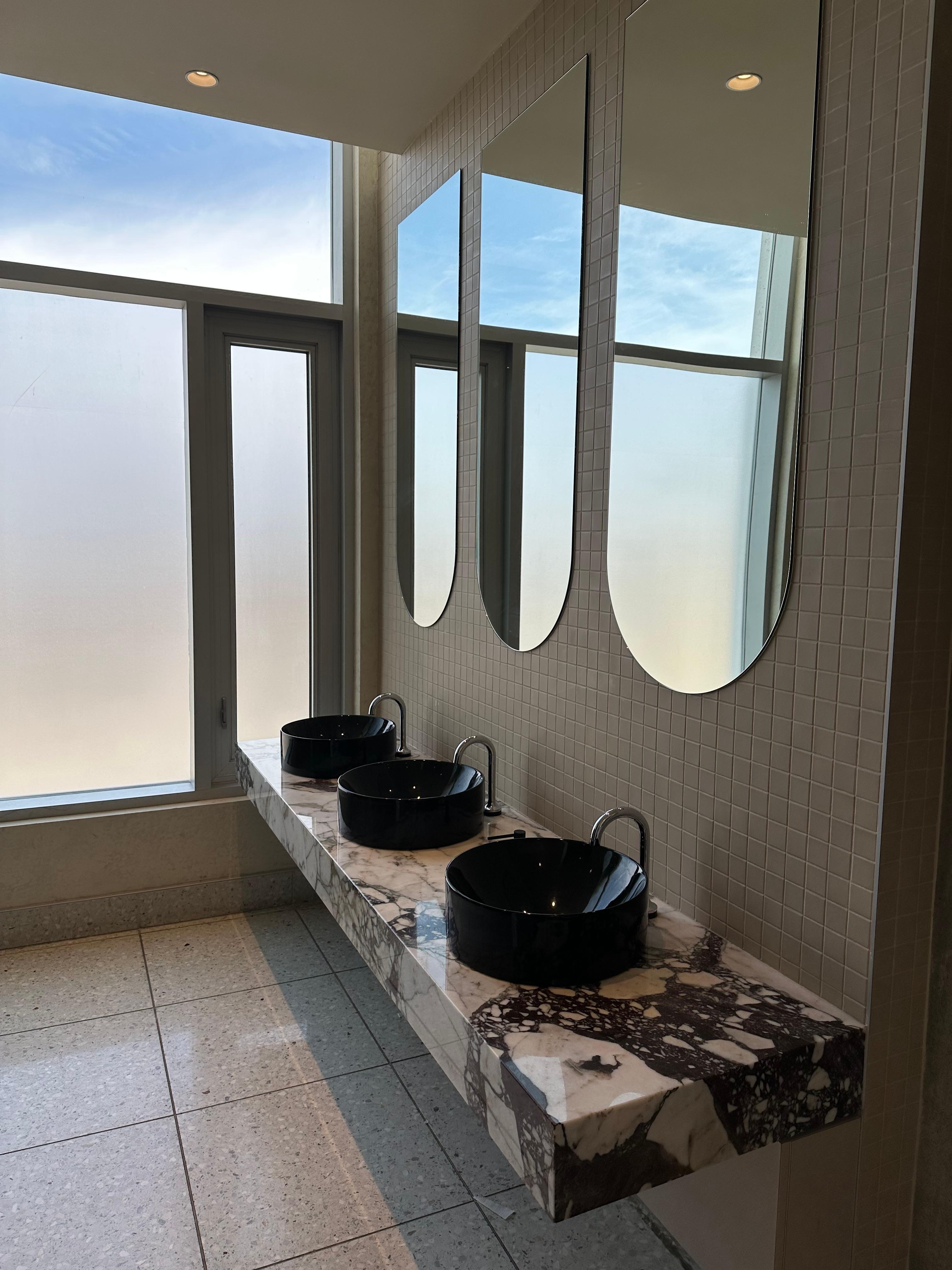 Main lobby bathroom -so dreamy and private. 