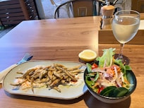 Fried White Bait With A Side Salad