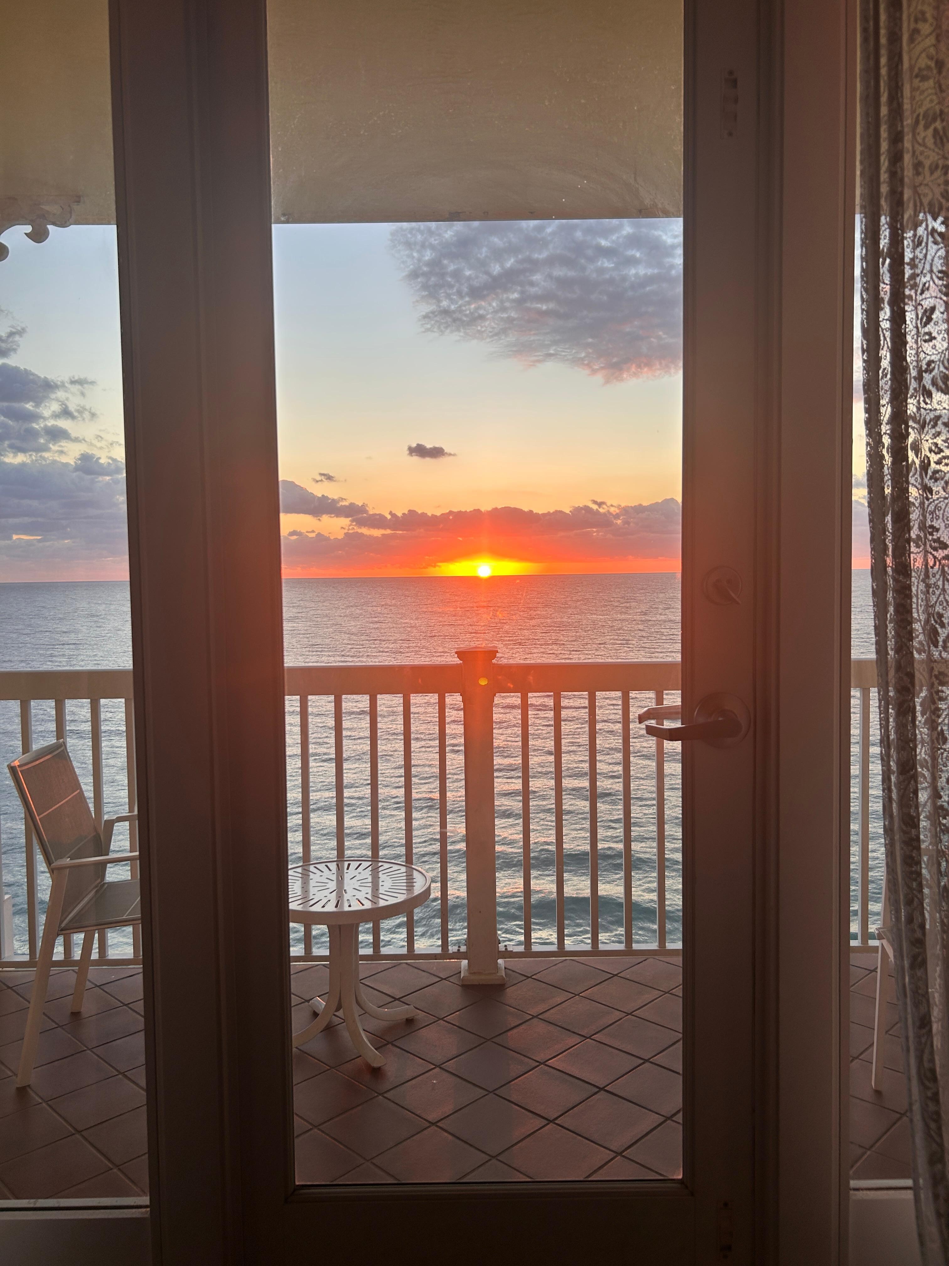 Sunrise from our room.