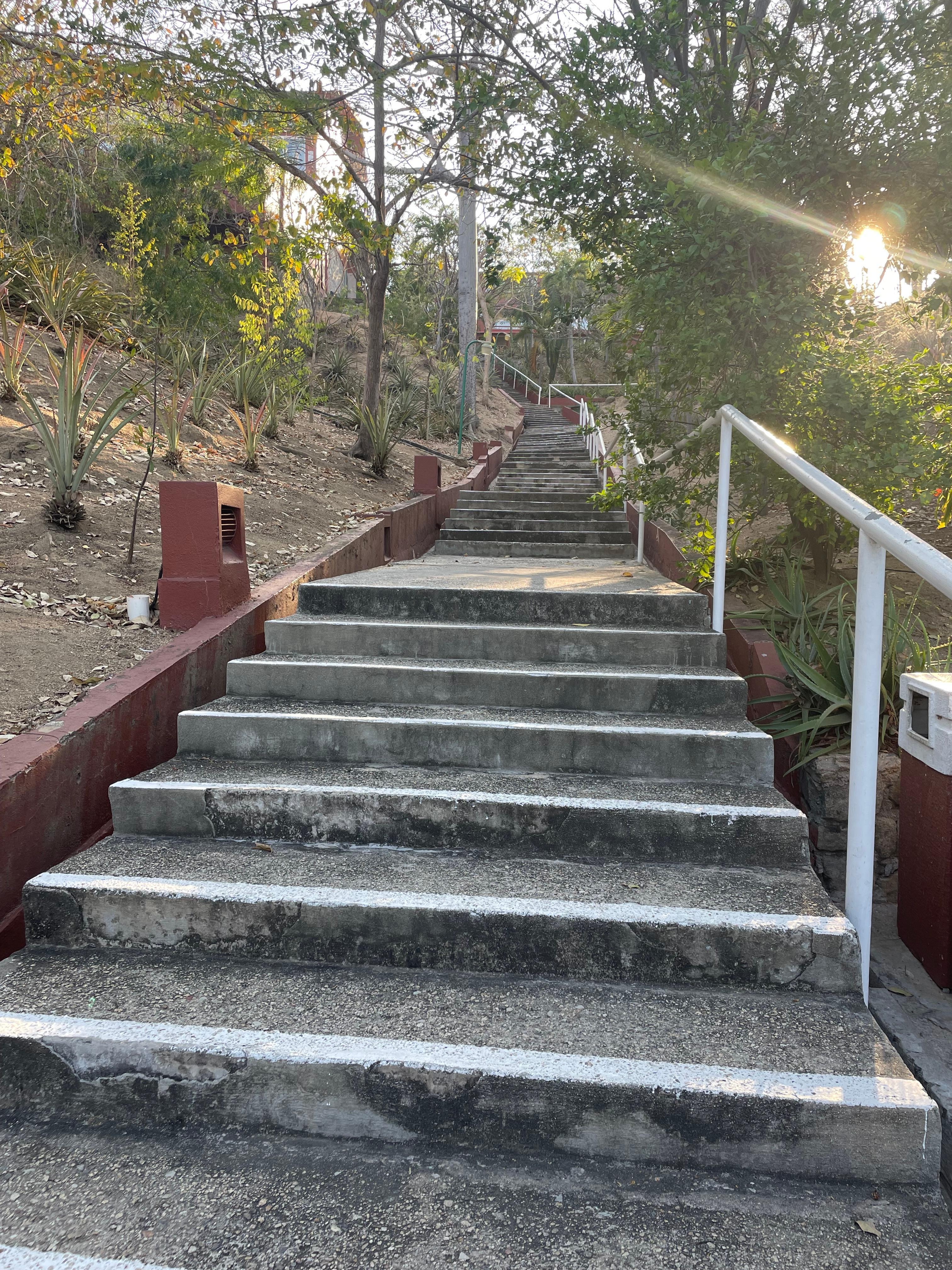 194 stairs to get to breakfast.