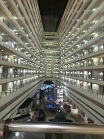 A view outside of the rooms.