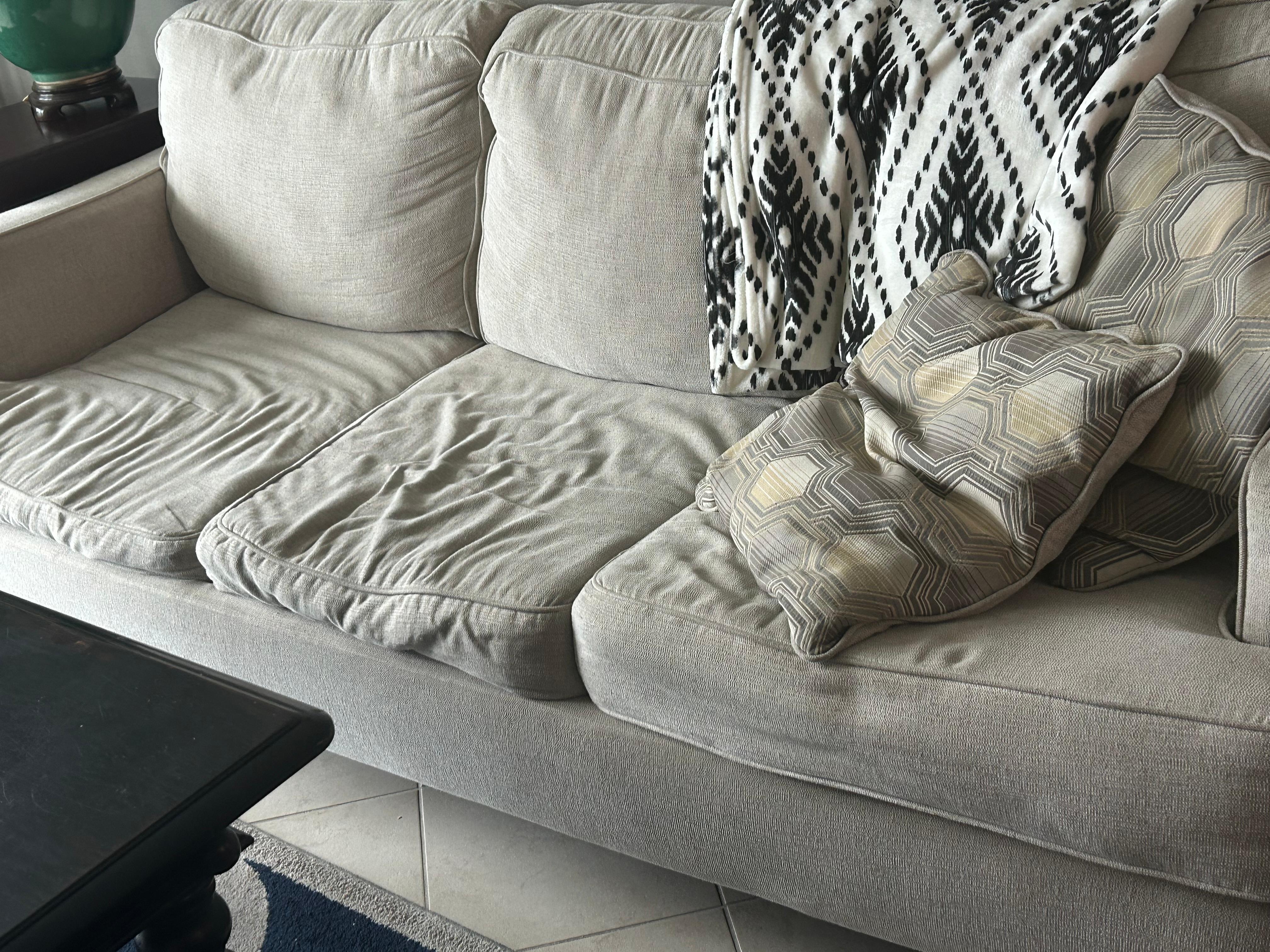 Couch cushions almost on the floor yes, I