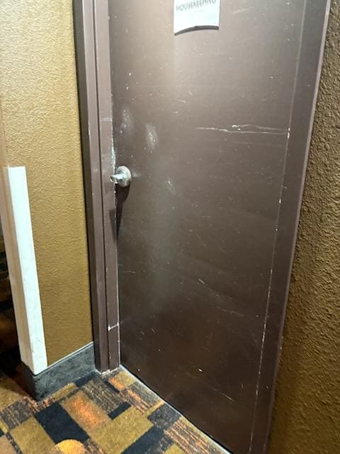 Paint scraped off the doors