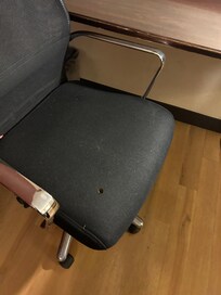 Chairs with burn hole