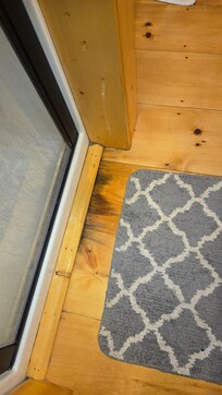 Shower door damage on floor