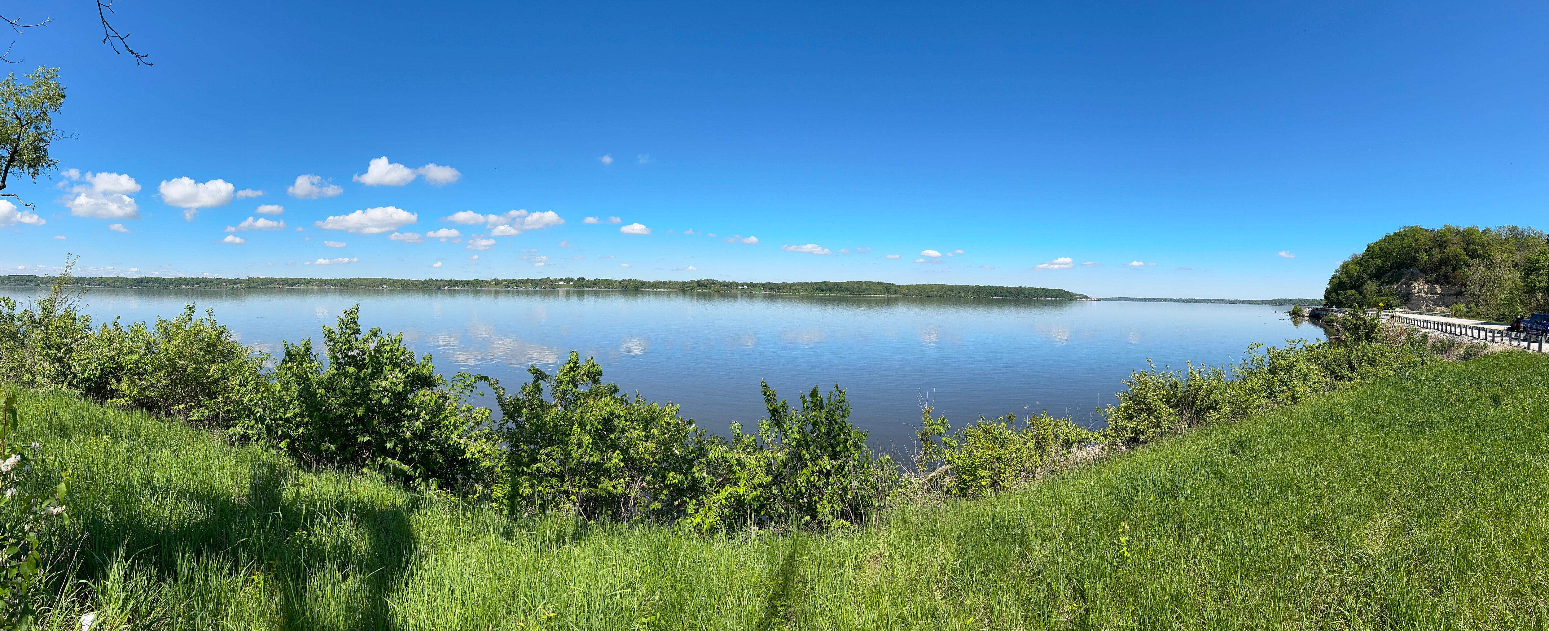 This is a Pano shot from the road driving up to Nauvoo