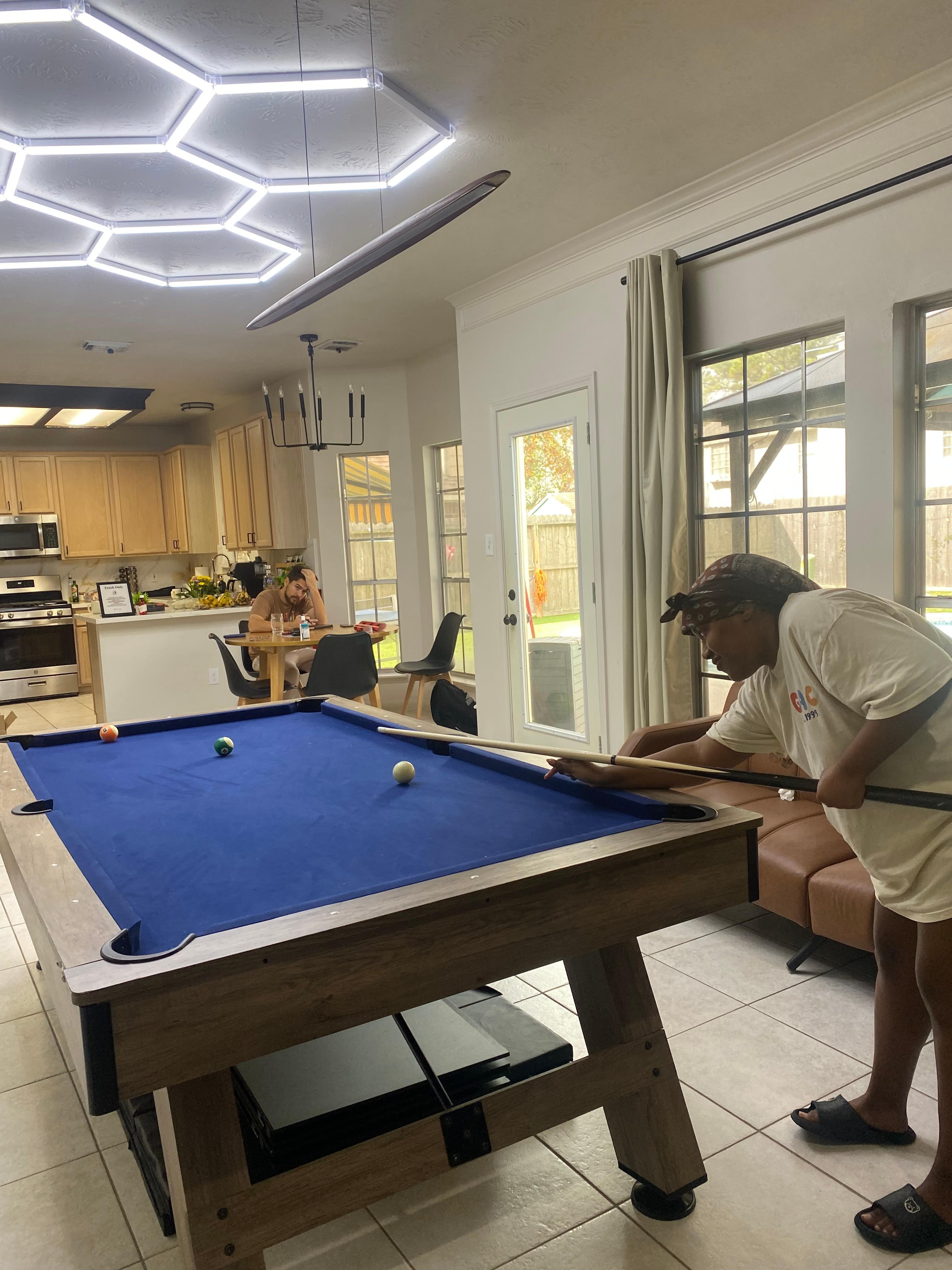 We learned a little about playing billiards.  