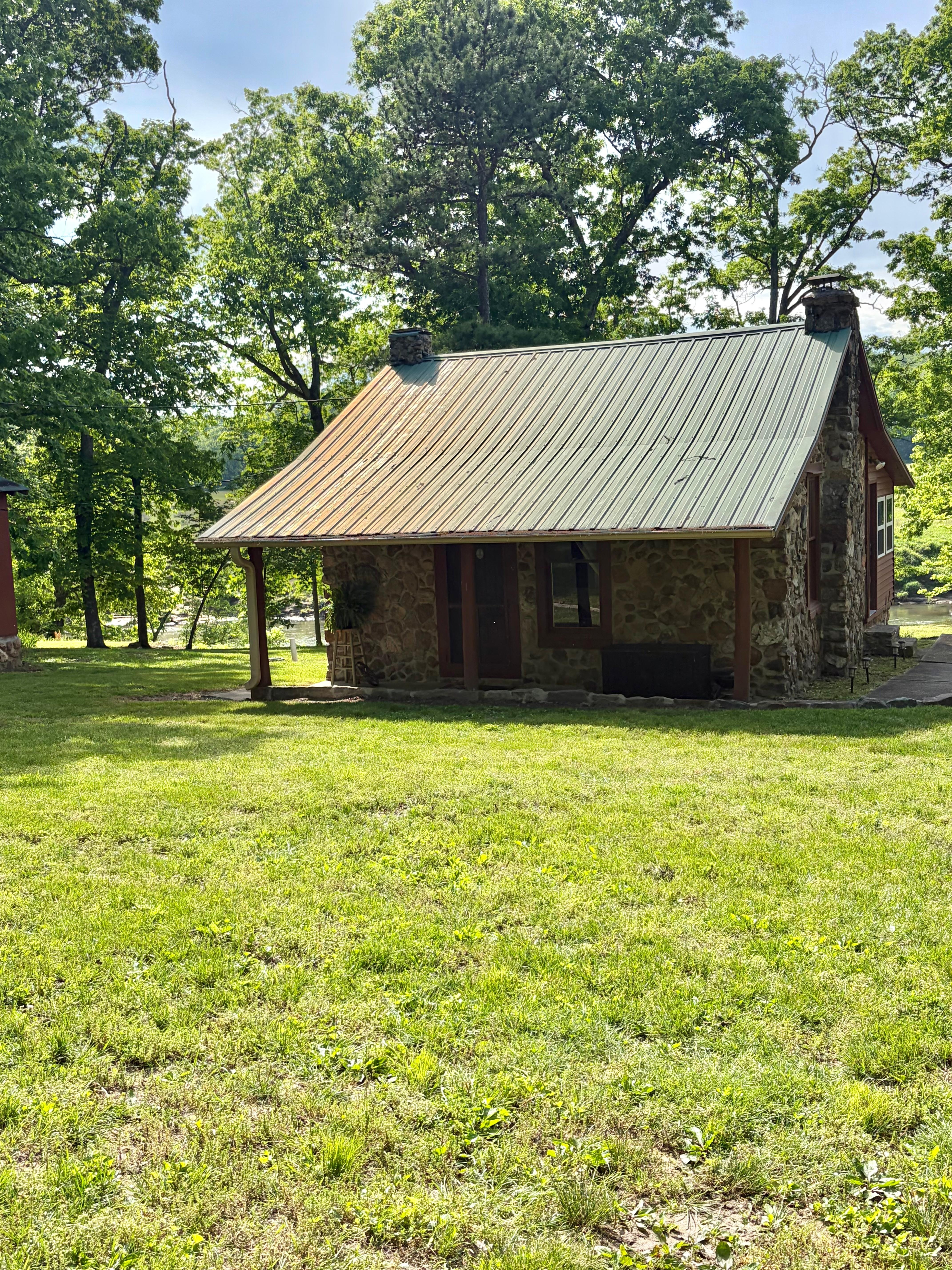 The adorable stone cabin