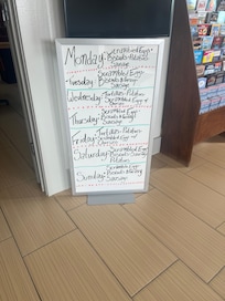 Breakfast varies daily