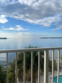 Sitting on balcony in morning!
