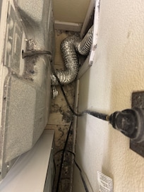 Dust behind dryer which went all over the main floor of the house.