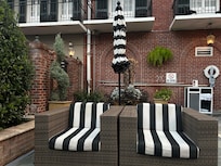 By the pool- and this is the courtyard view!