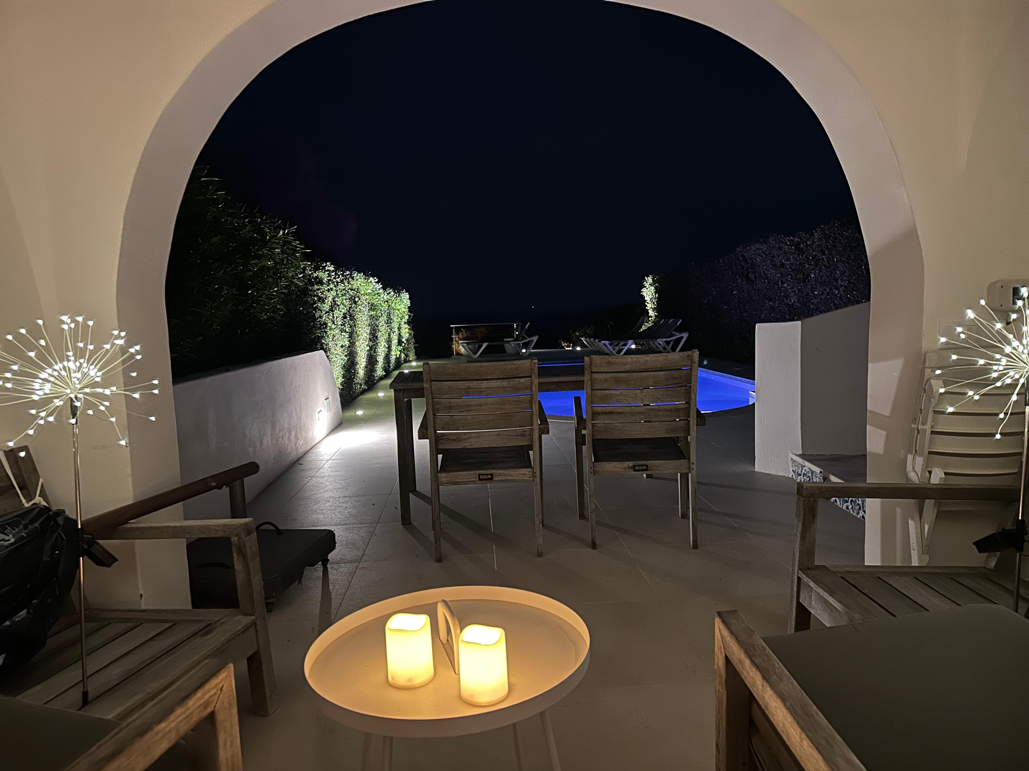 Gemütlicher Platz am kühlen Abend