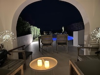 Gemütlicher Platz am kühlen Abend