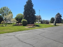 The courtyard was being worked on, giving it a refurbishing.