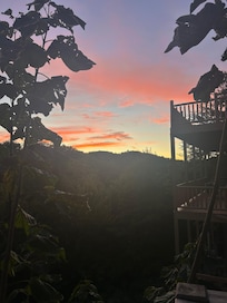 Sunset view from deck