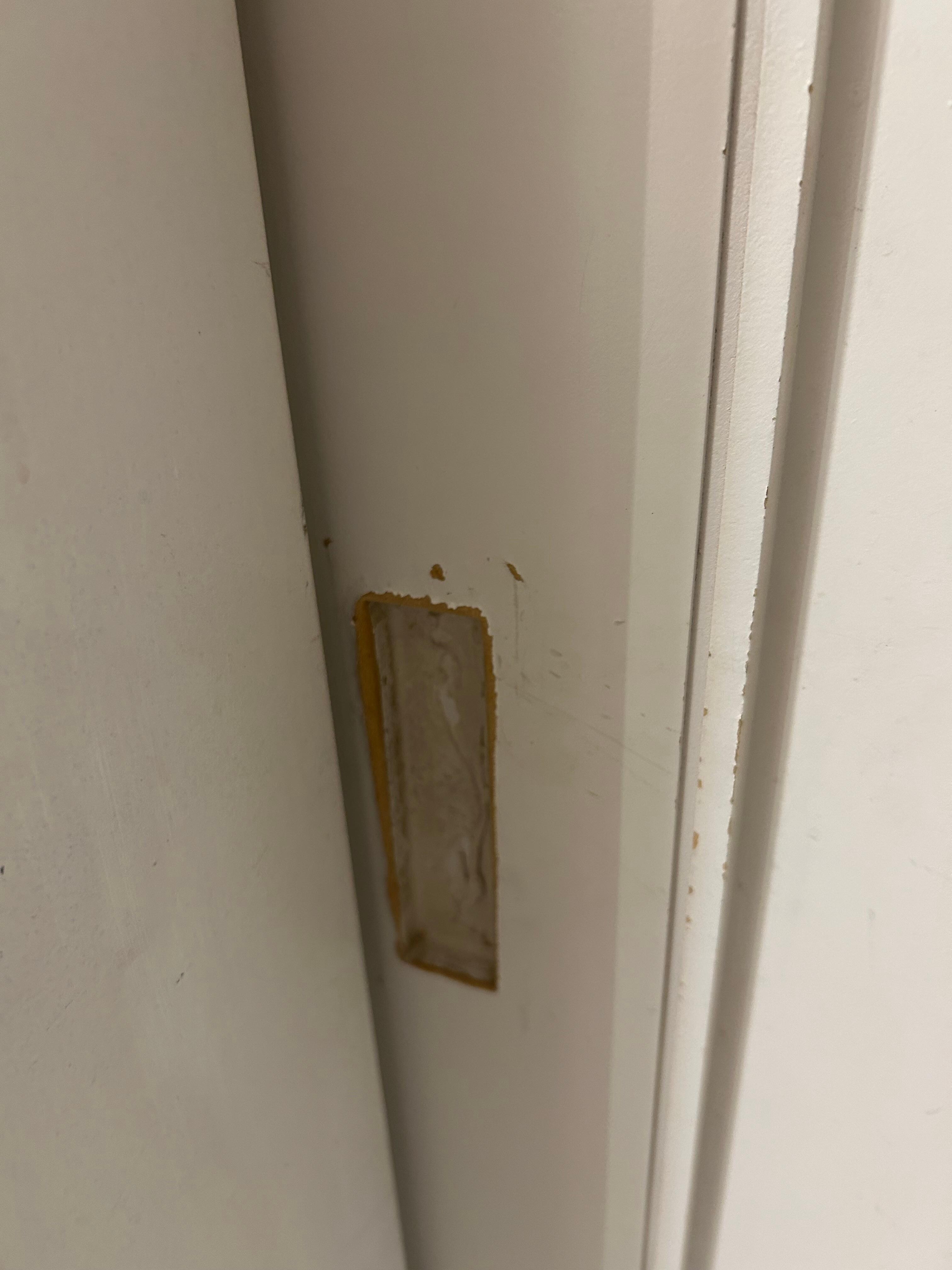 Door handle missing bathroom 