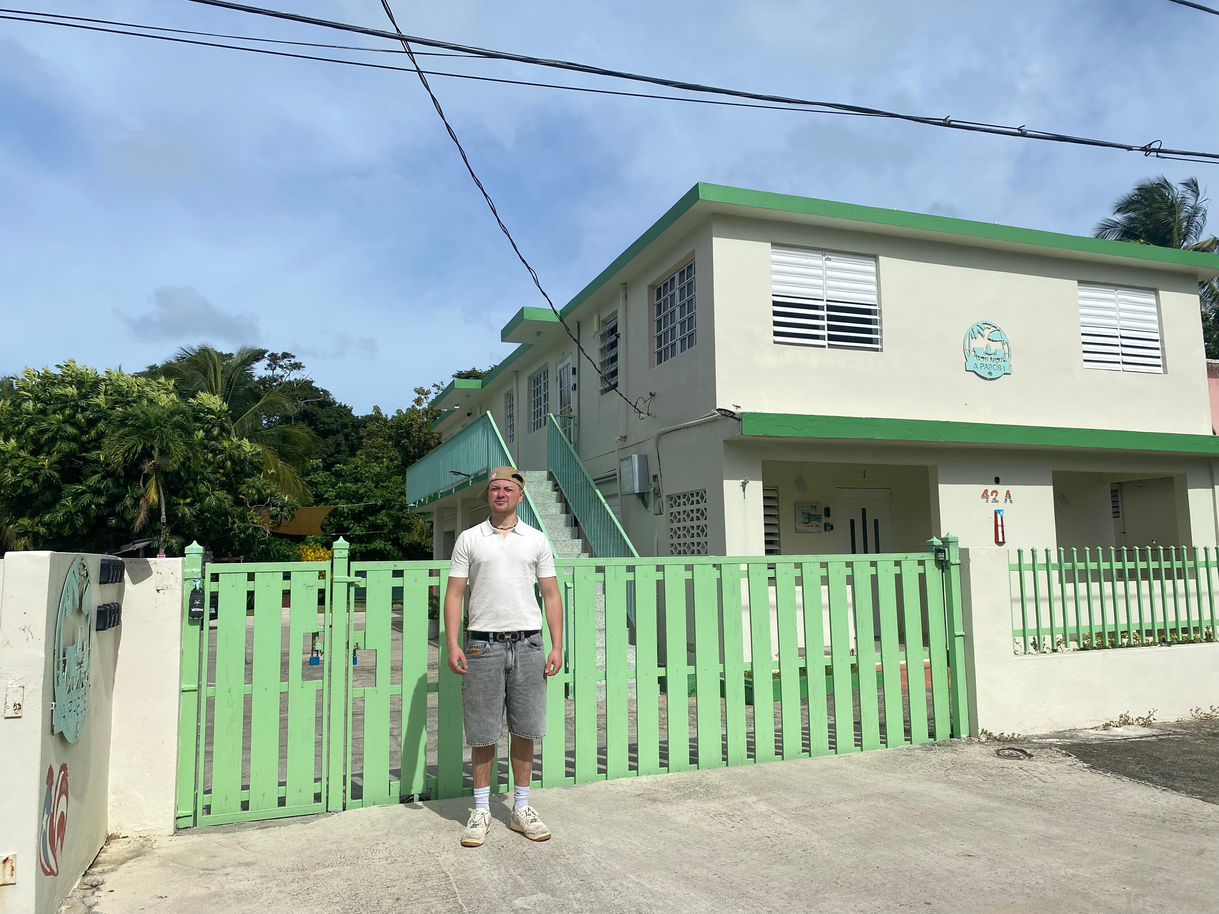 The front gate and apartments 1-4
