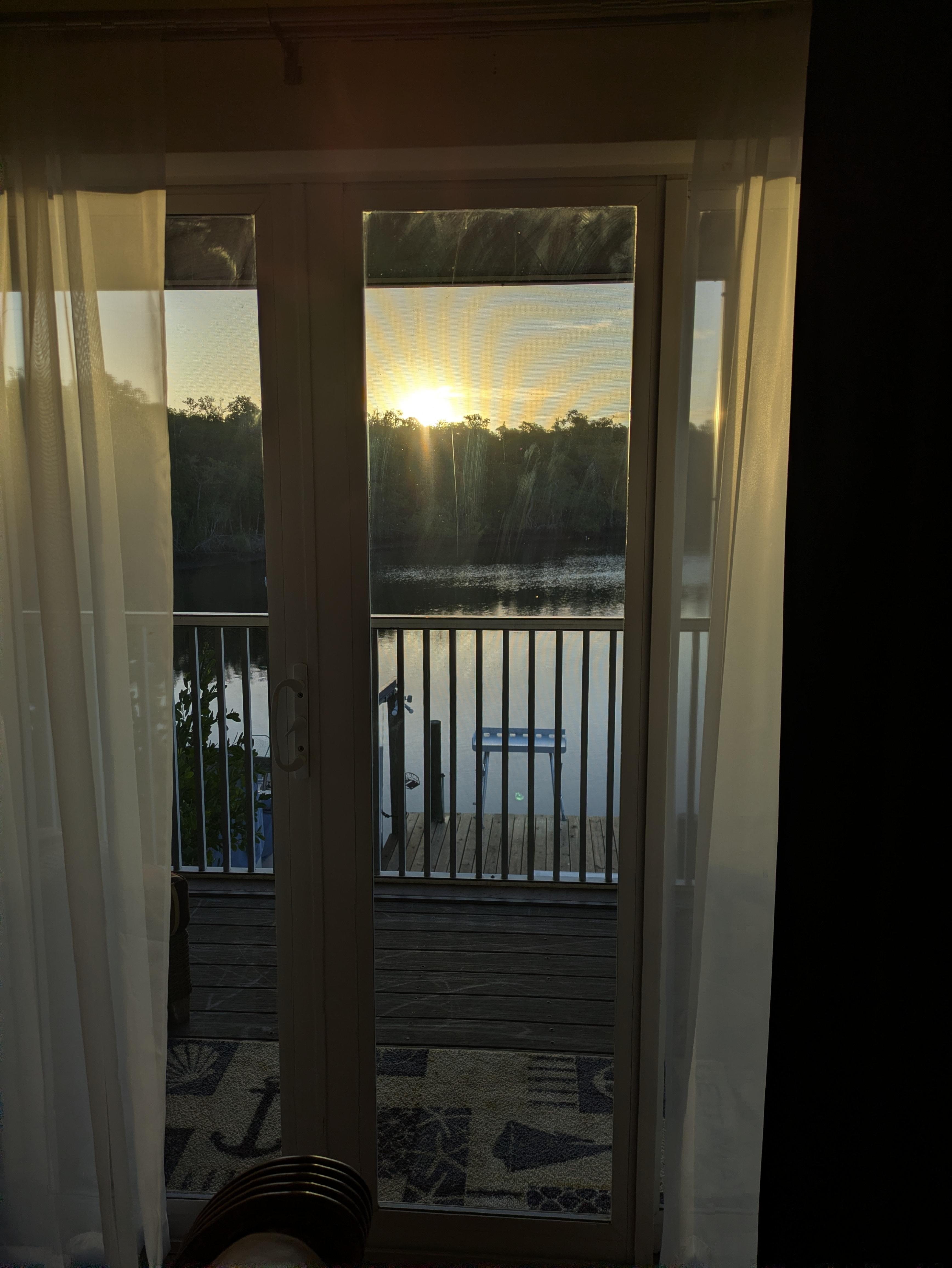 Sunrise from bedroom window 