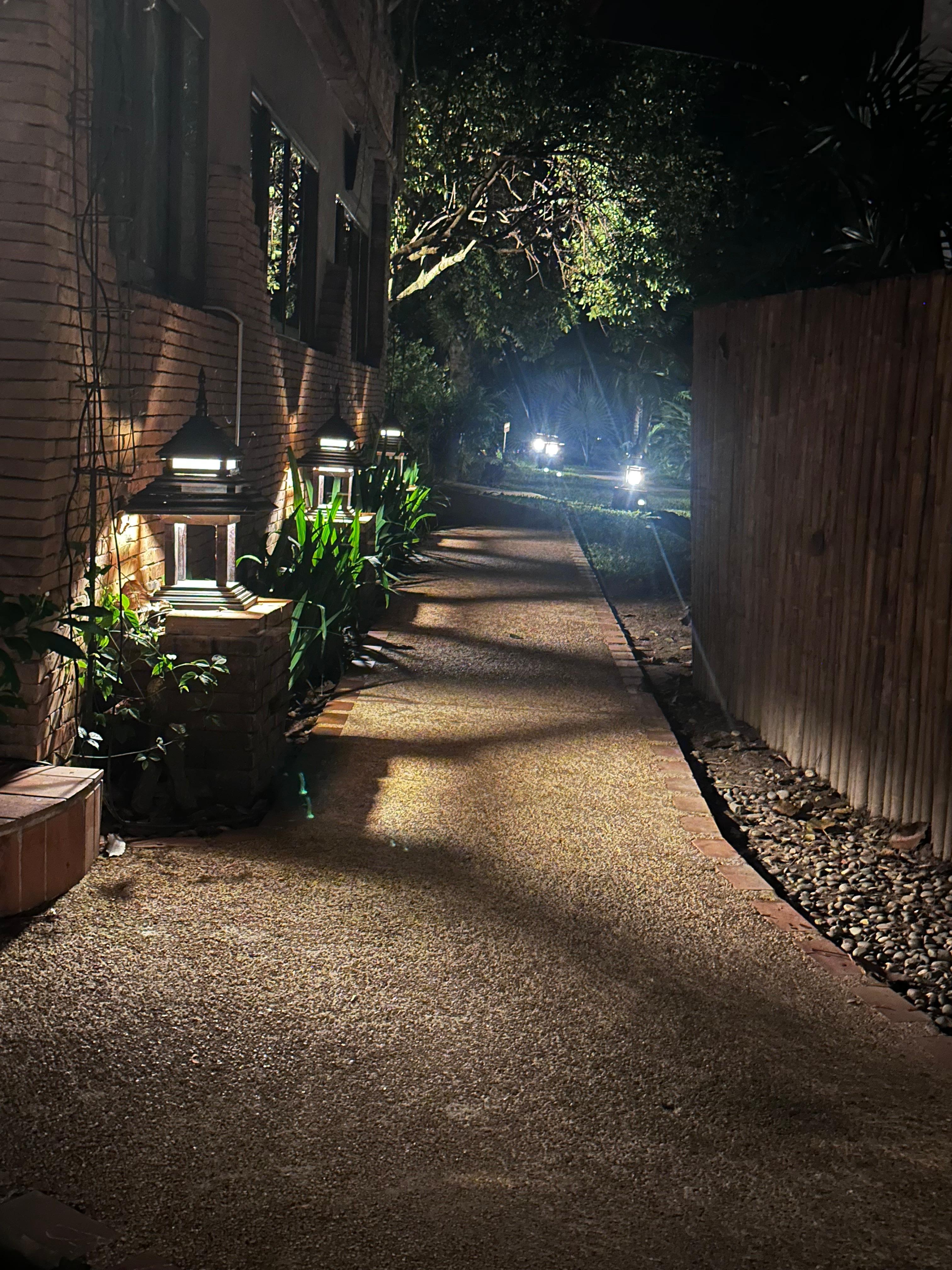 Walk way at the resort