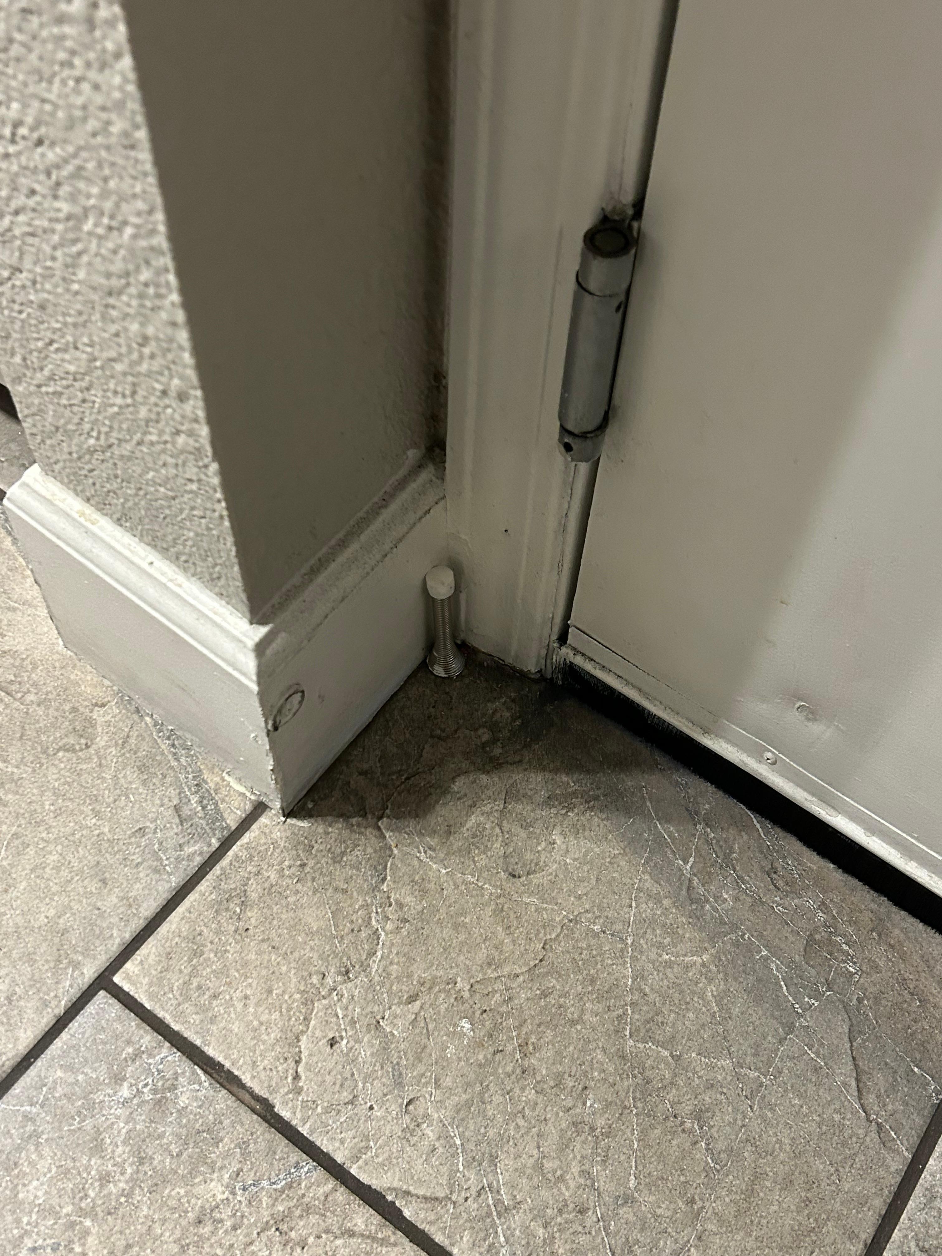 Don’t fix the door stop just leave it broken for the next guests. 