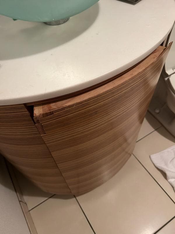 Vanity falling apart