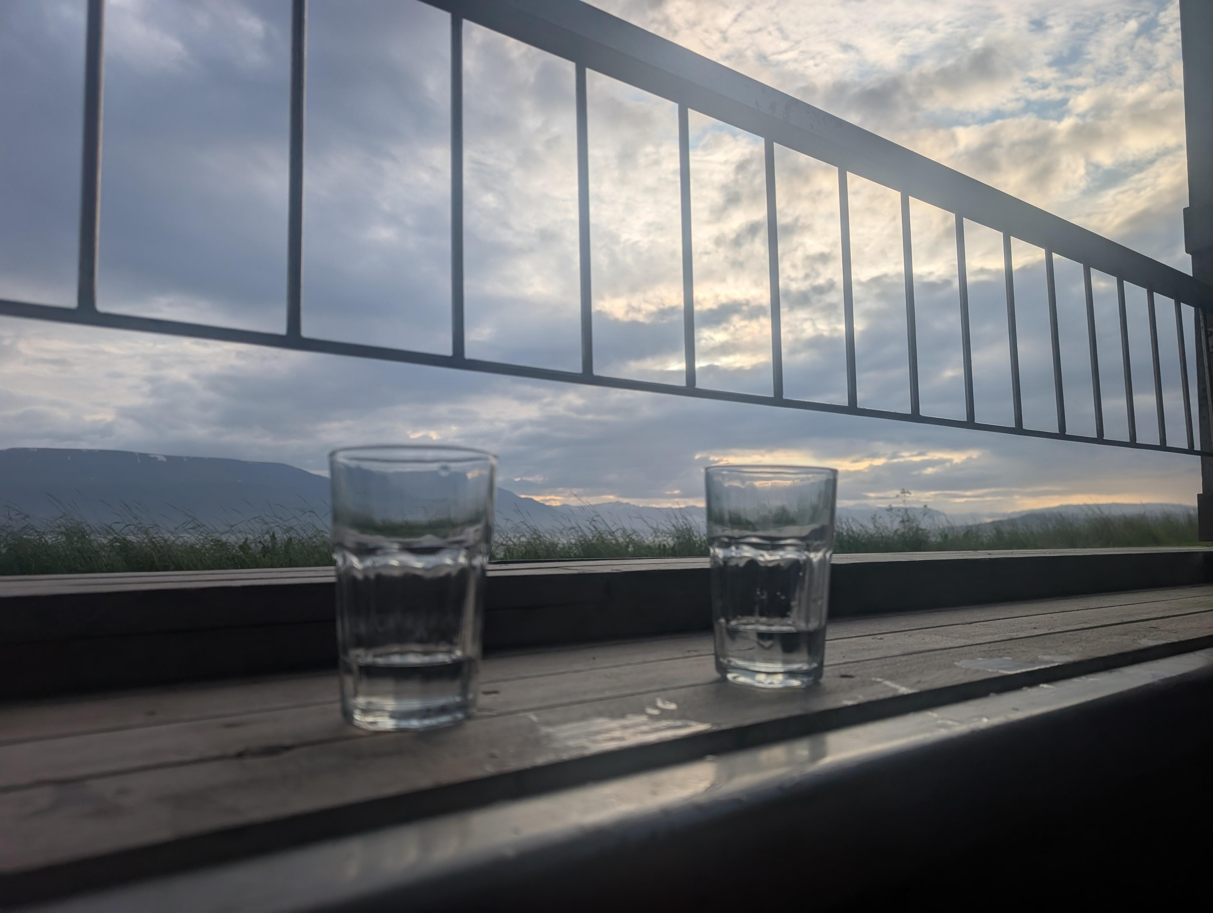 Blick aus dem Hot Tub
