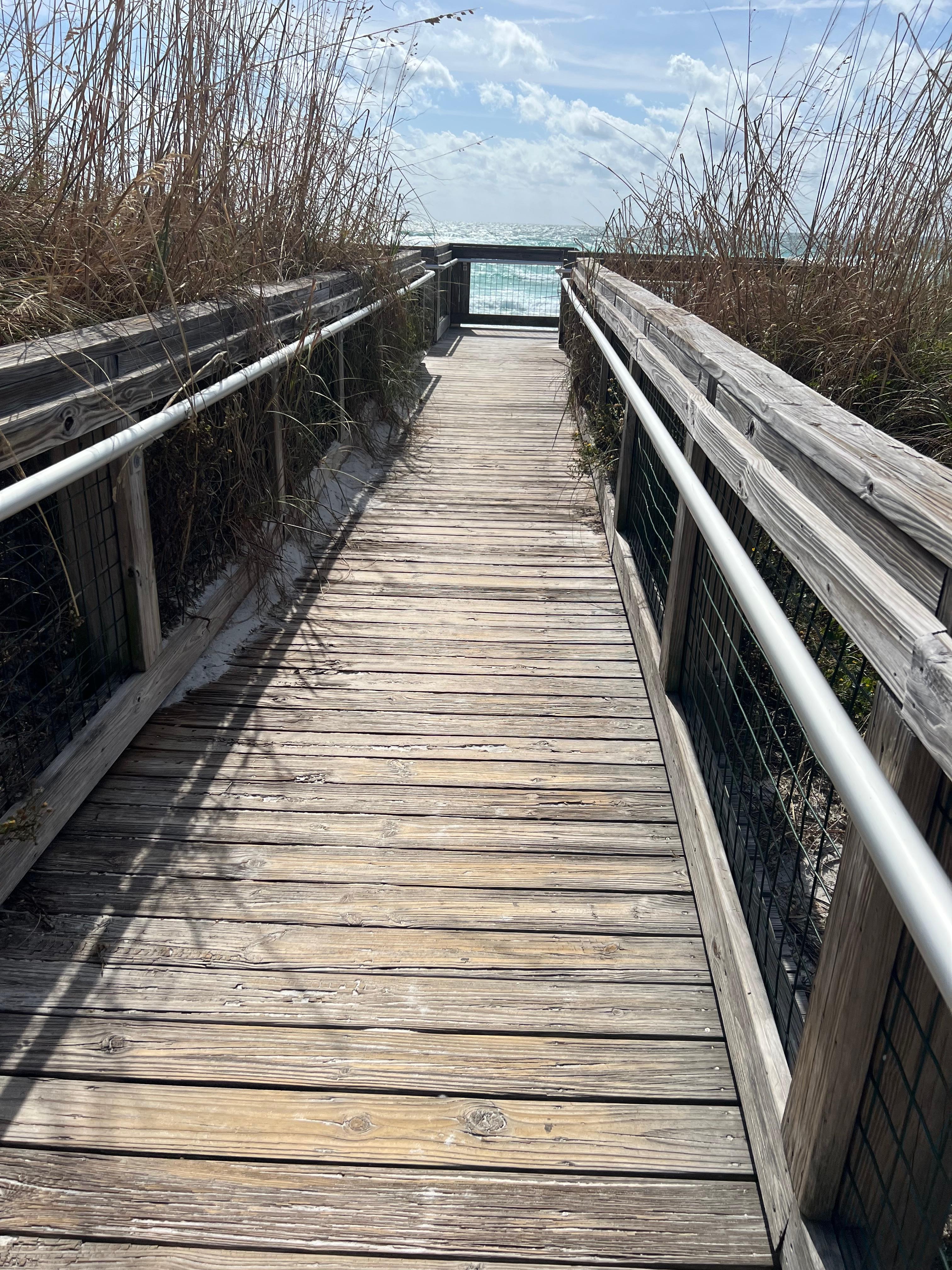 Beautiful beach just steps away. 