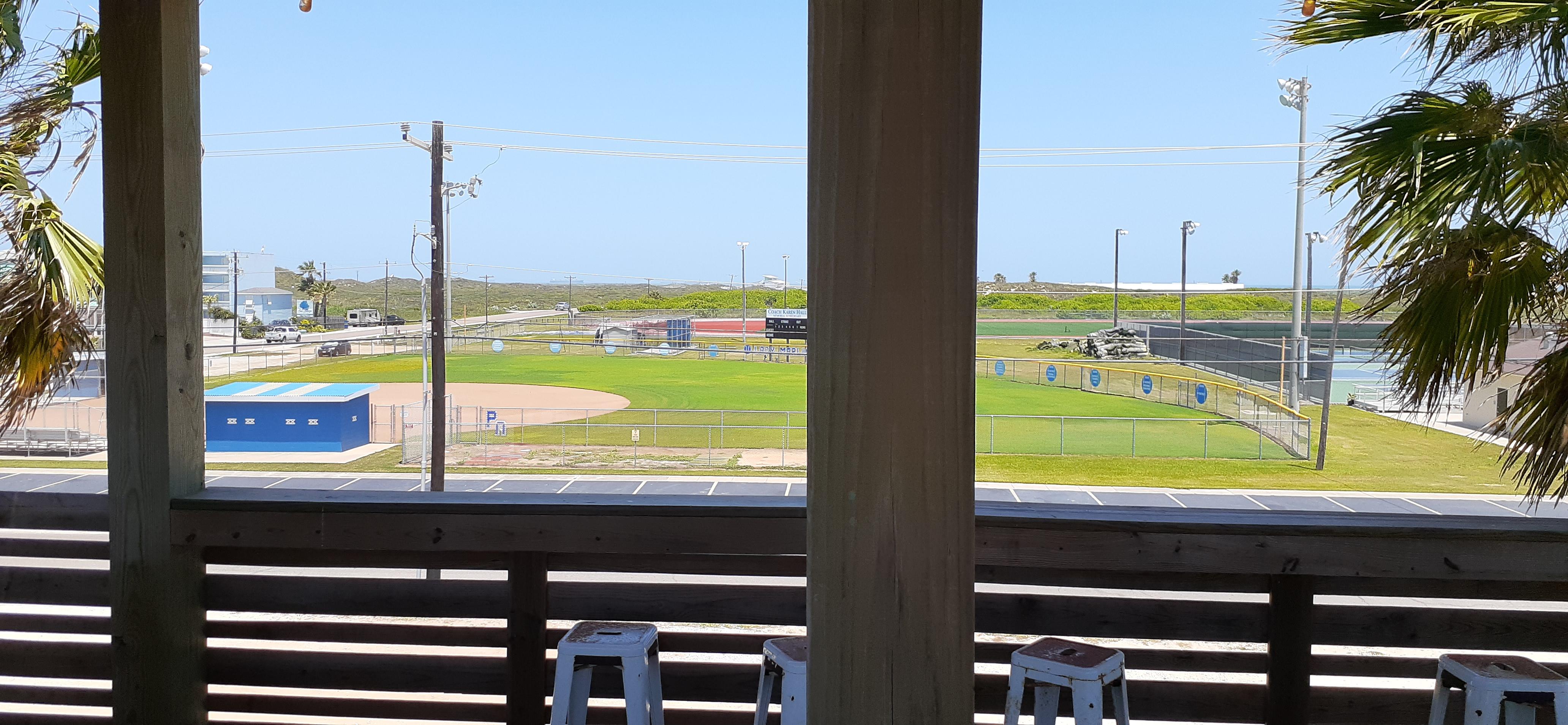 Looking towards the gulf from the deck.