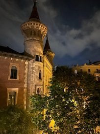 Balcony view at night