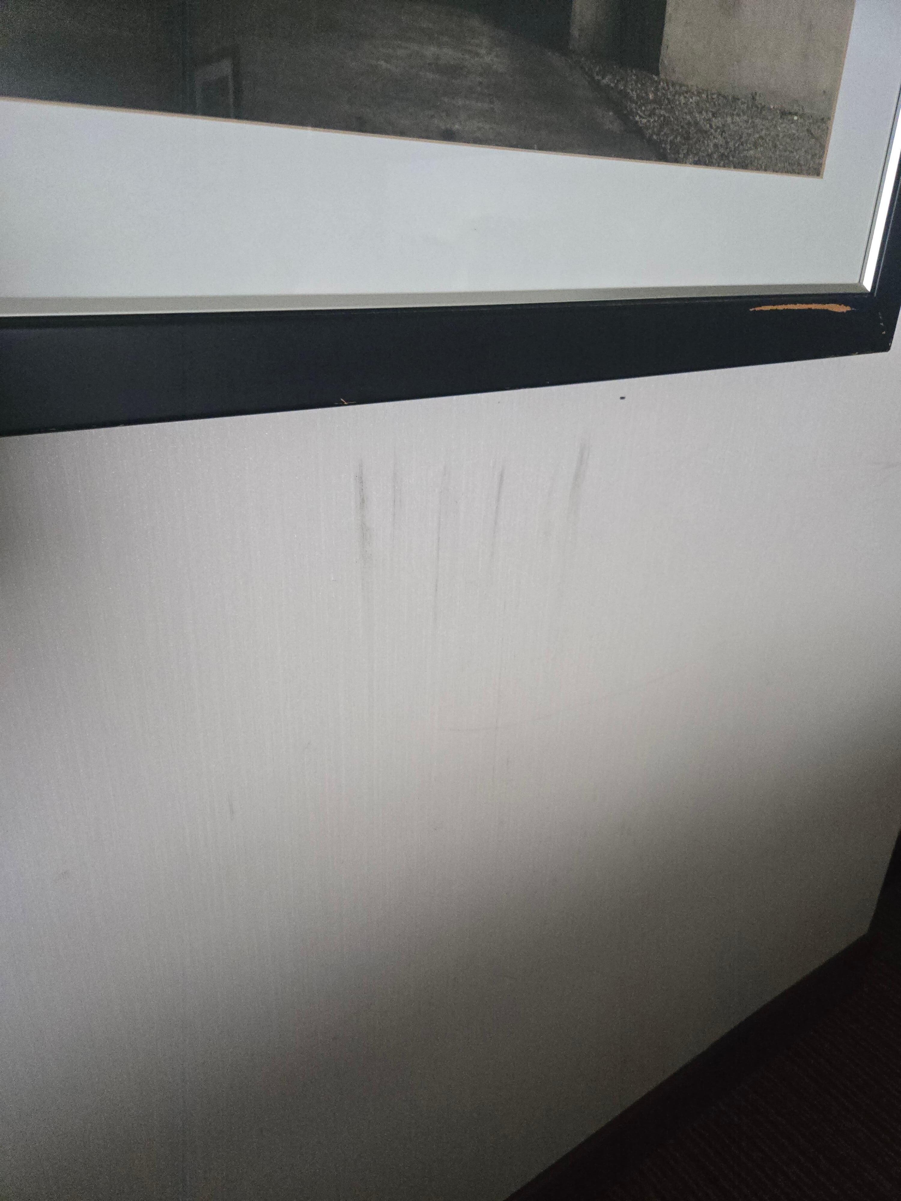 Scuff marks on wall