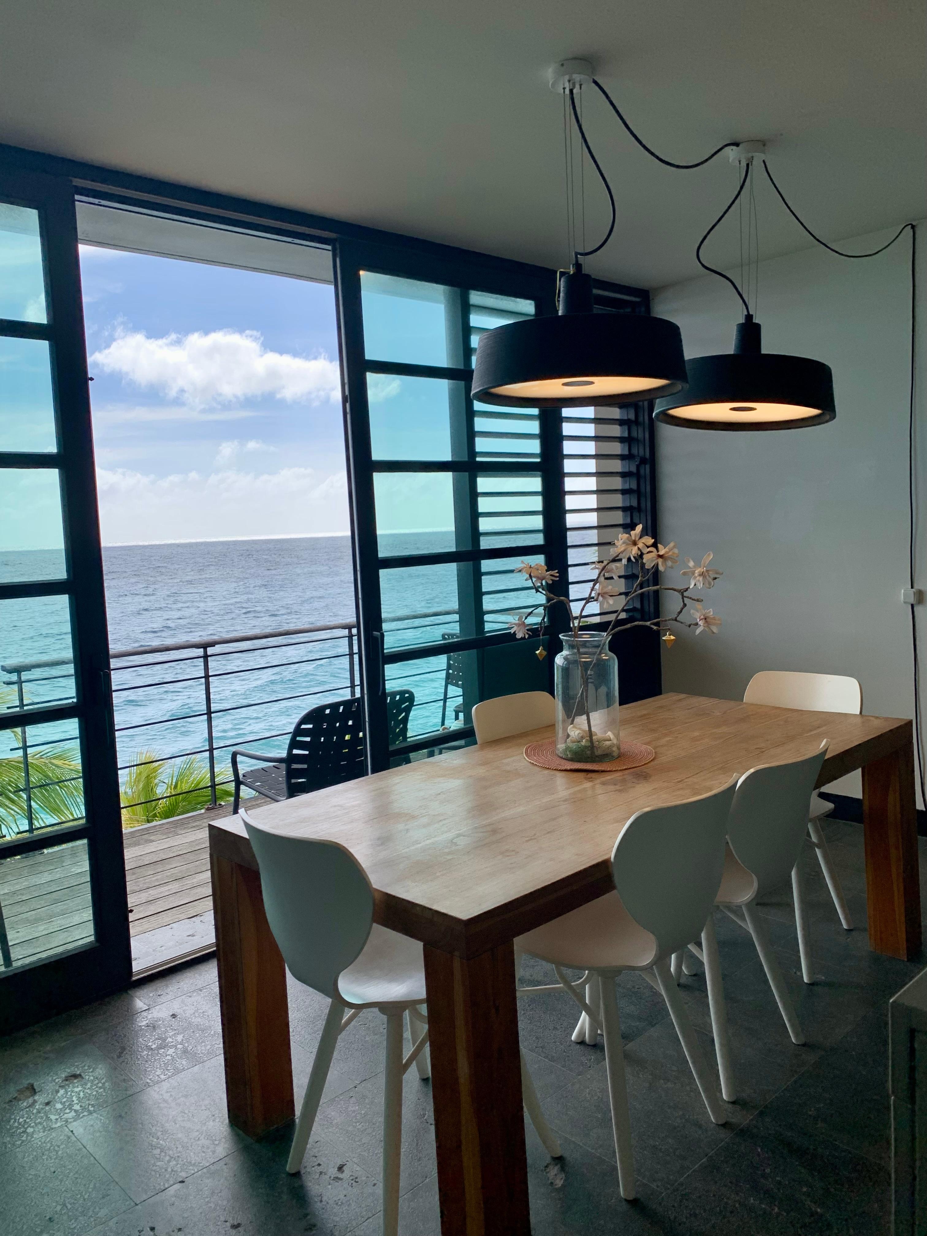 Dining area and view