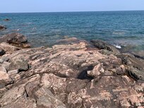 Lake Superior from hiking trail across road from hotel.