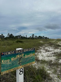 The beach was clean.
