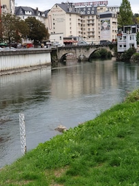 Le Gave de Lourdes devant Villa Mariale.