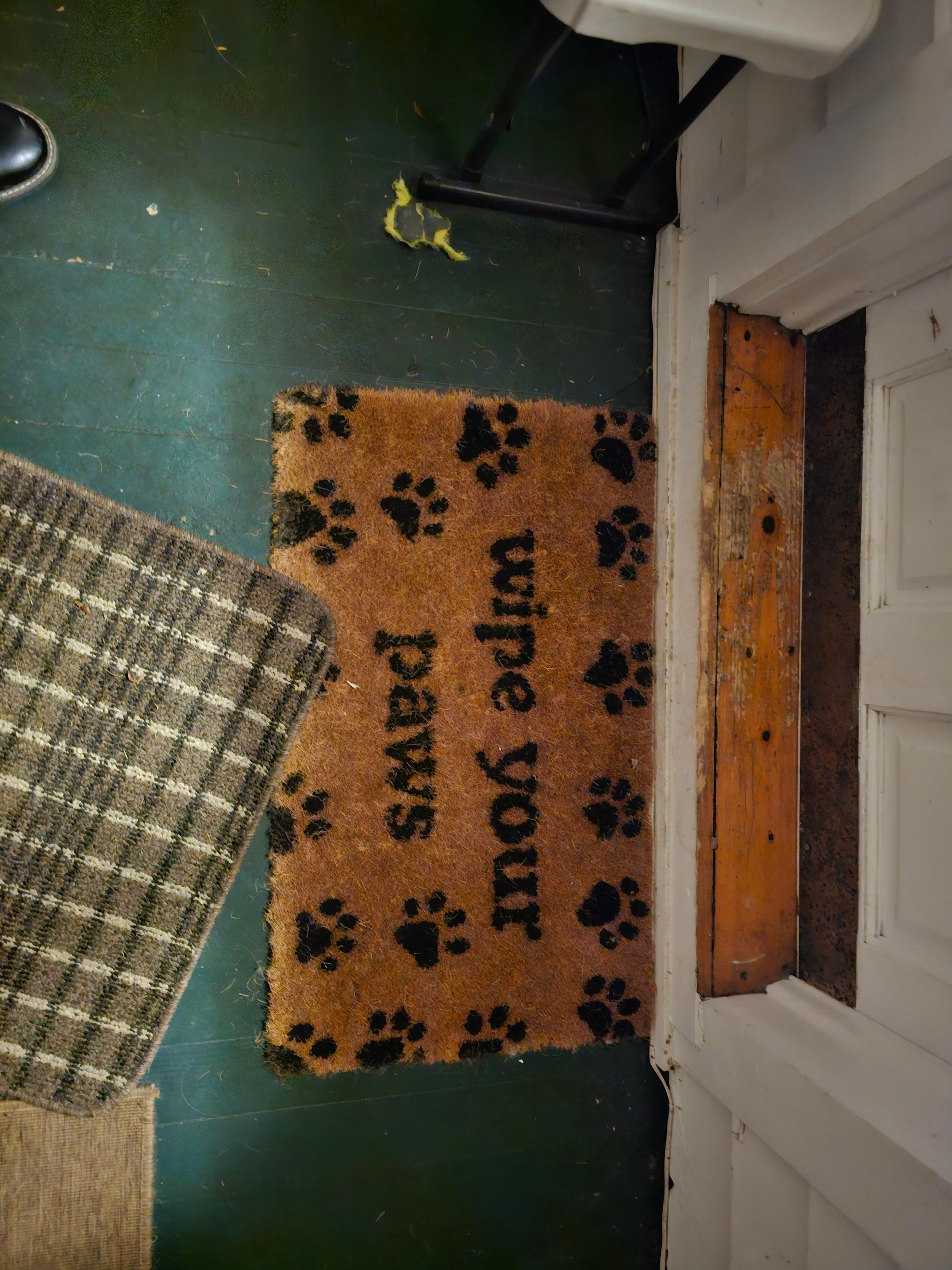 Very cute entry mat in the patio - while we couldn't bring our dog on the trip, she would have loved it here!