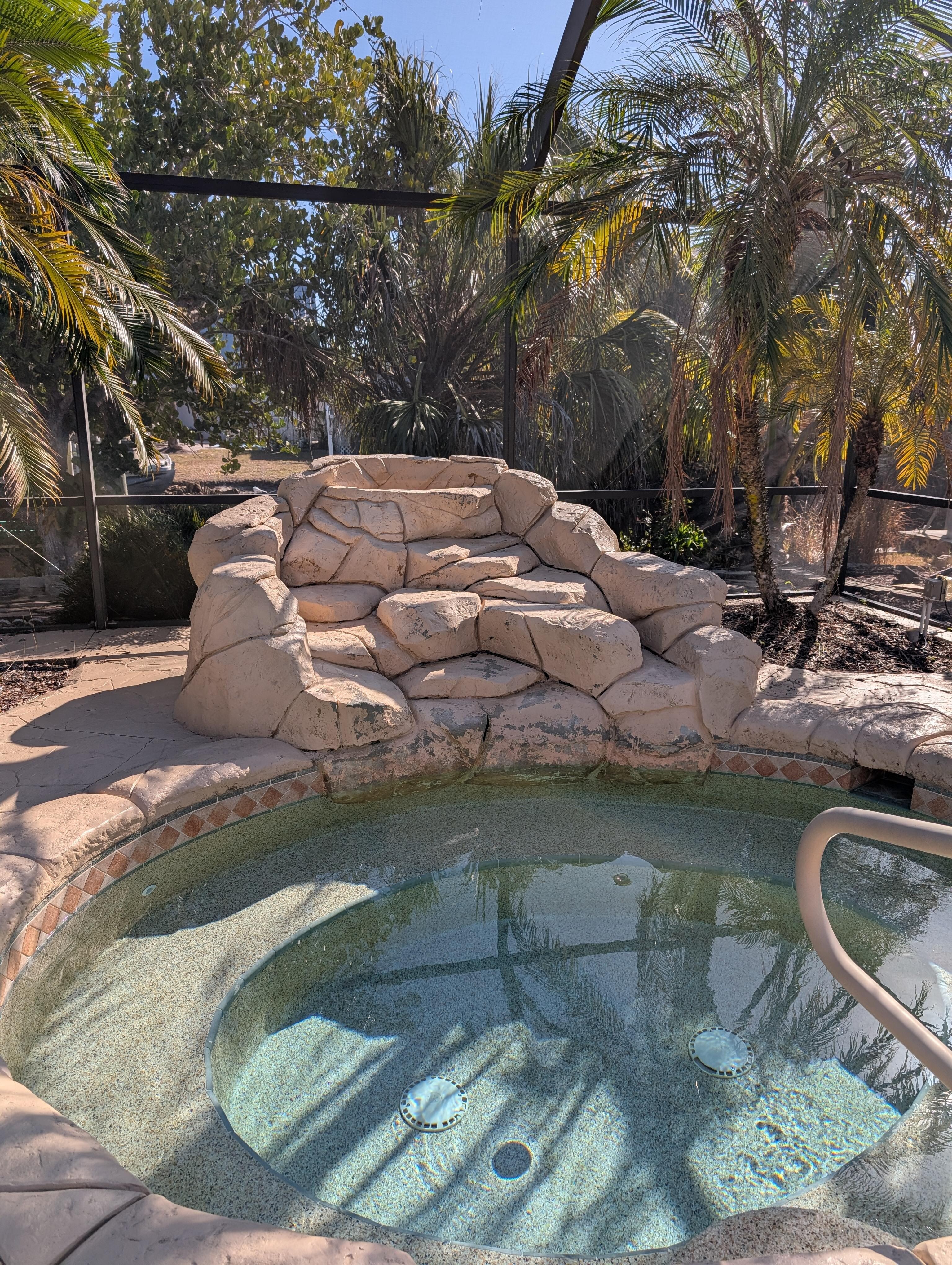 Broken fountain feature