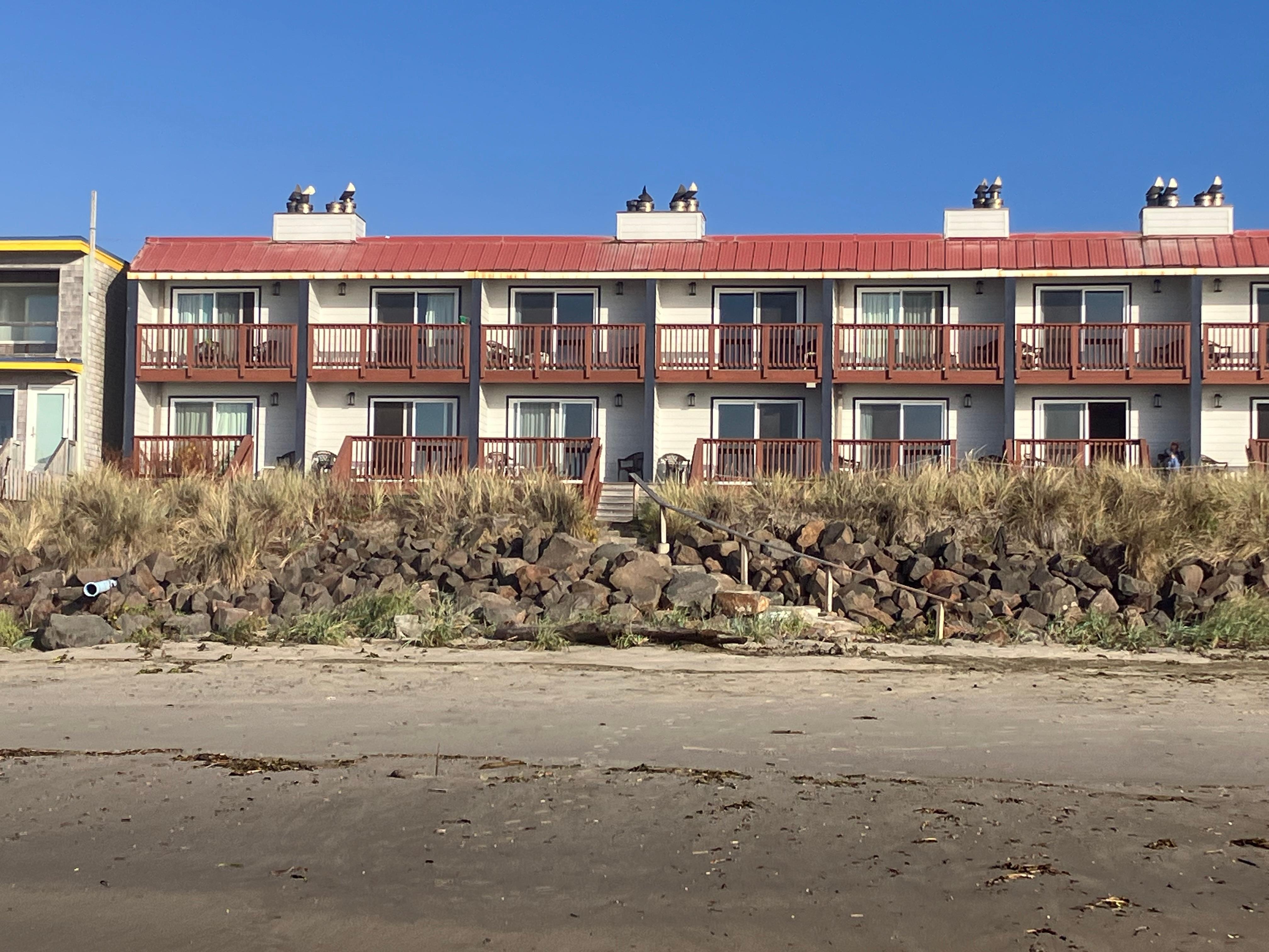 Beach side of motel