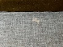 Crusty white stains on sofa cushions 🤮