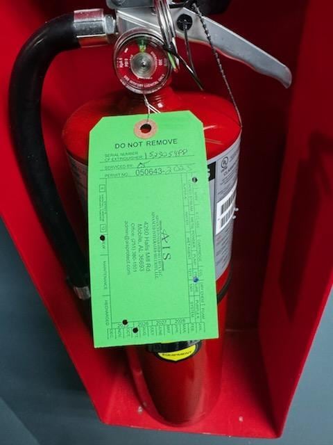 Out of date fire extinguisher 