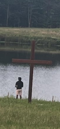 My graduate LOVES fishing. He was in his happy place here.
