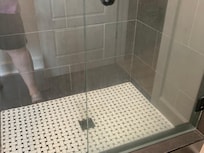 shower scum build-up and hair
