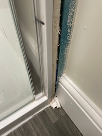 Unfinished area in bathroom