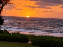 Sunrise out the living room window.