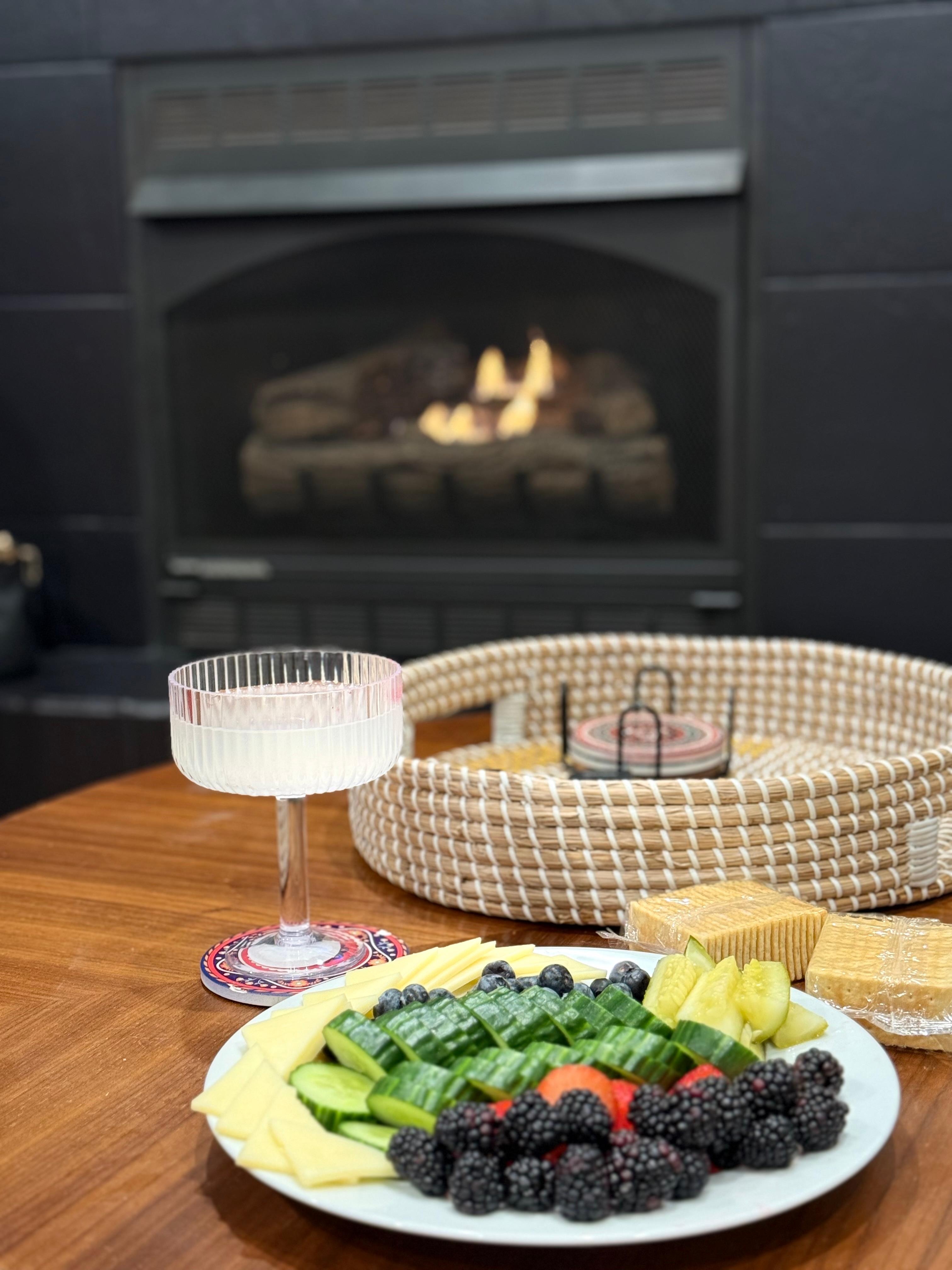 Cozy living room to watch tv or just chill in front of the fire