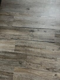 Separated flooring in bedroom