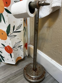 Rusty toilet paper holder